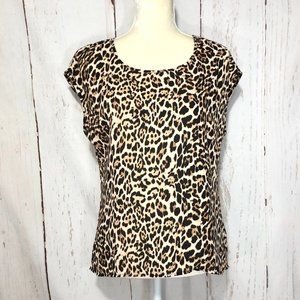 HEART SOUL  ANIMAL PRINT BLOUSE SLELEVELESS  SIZE M